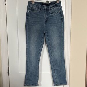 Judy Blue Skinny Capri Jeans Women’s Sz 1/25 High Rise Stretch Medium Wash EUC